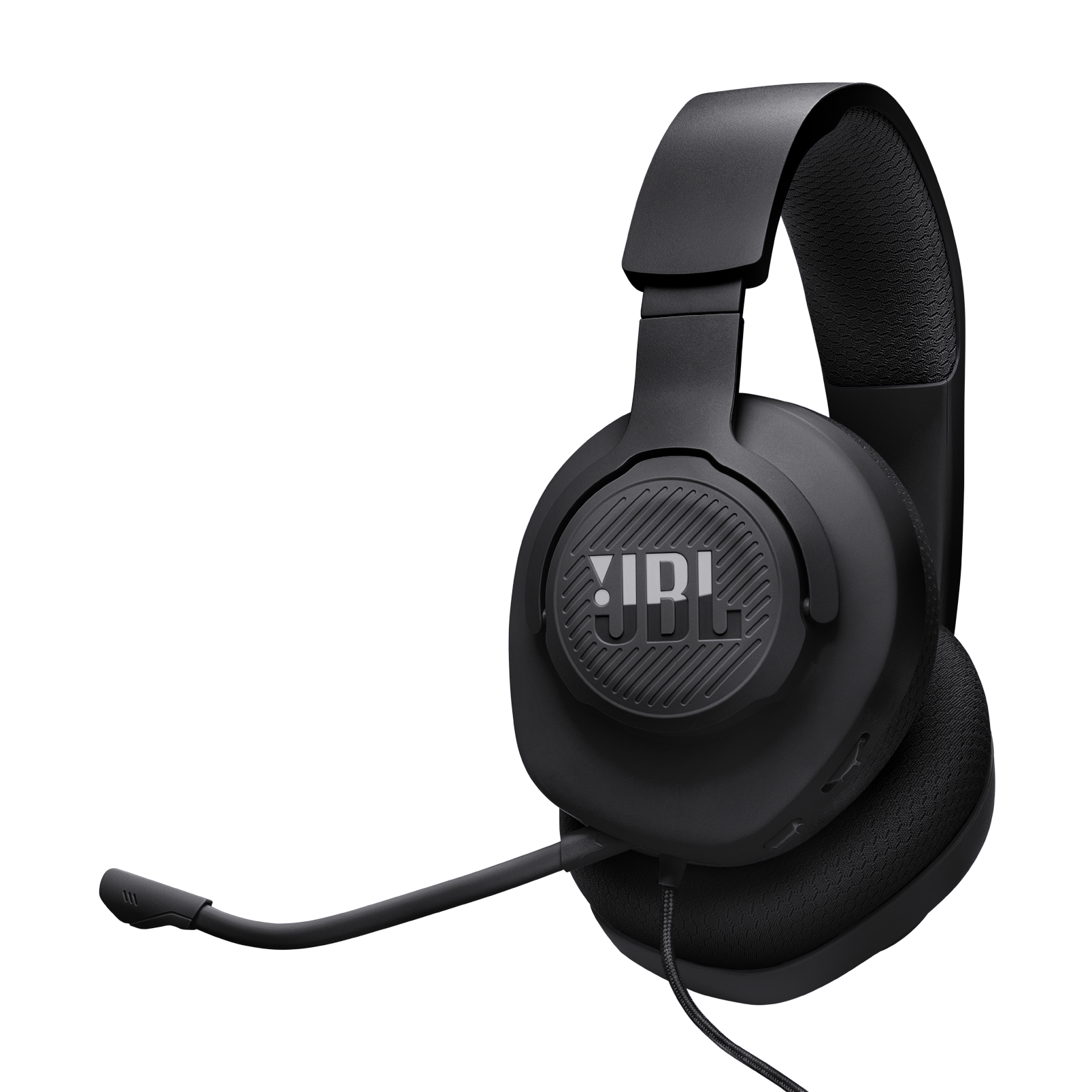 JBL Quantum 100M2 - Black - Wired over-ear gaming headset with detachable mic and mute option - Hero